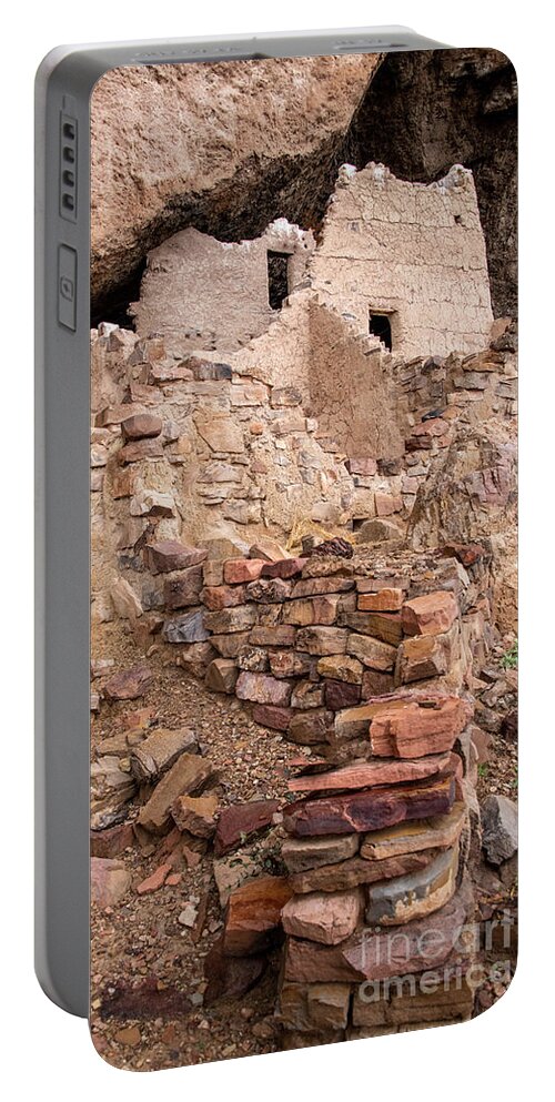 Upper Tonto National Monument Portable Battery Charger featuring the digital art Upper Tonto National Monument by Tammy Keyes