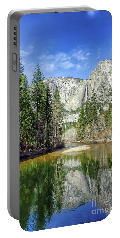 Landscape Portable Battery Charger featuring the photograph Upper Yosemite Falls by Tom Watkins PVminer pixs