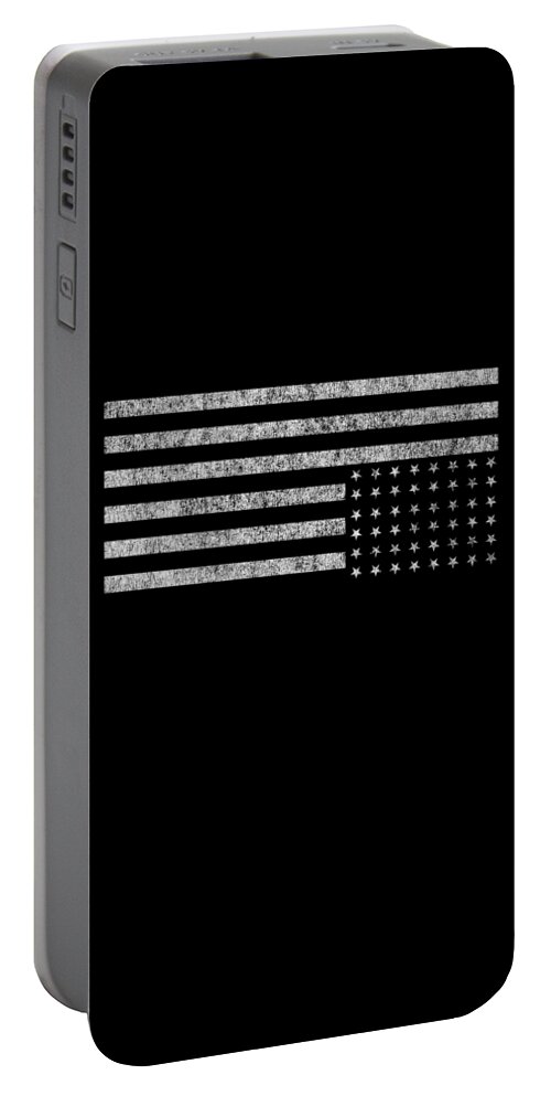 Cool Portable Battery Charger featuring the digital art Upside Down Flag US Vintage by Flippin Sweet Gear