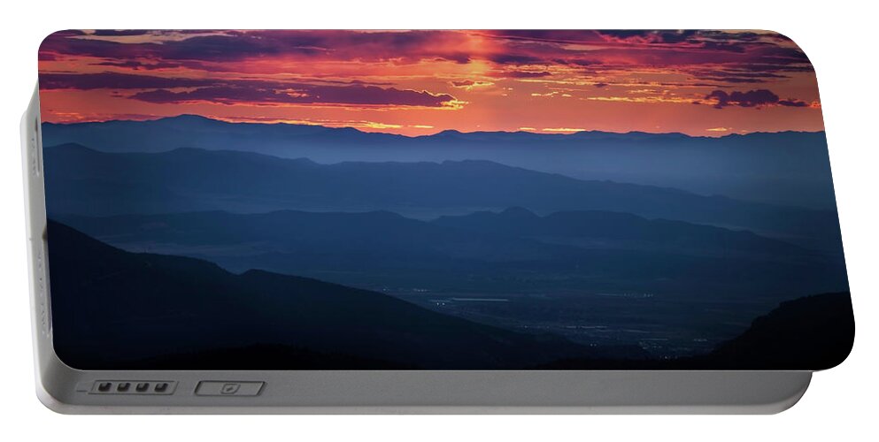 Photographs Portable Battery Charger featuring the photograph Utah Sunset by John A Rodriguez