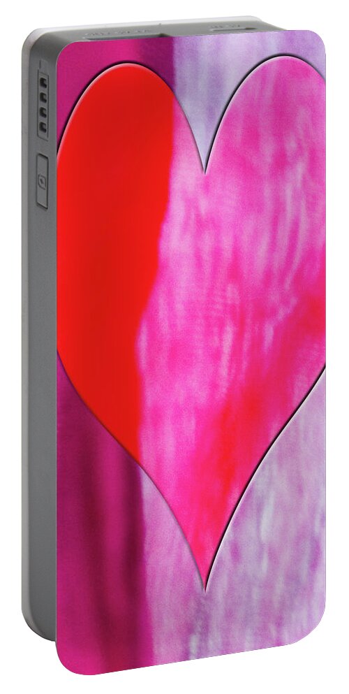 Valentines Day Portable Battery Charger featuring the photograph Valentine Day Heart - Holiday by Marie Jamieson