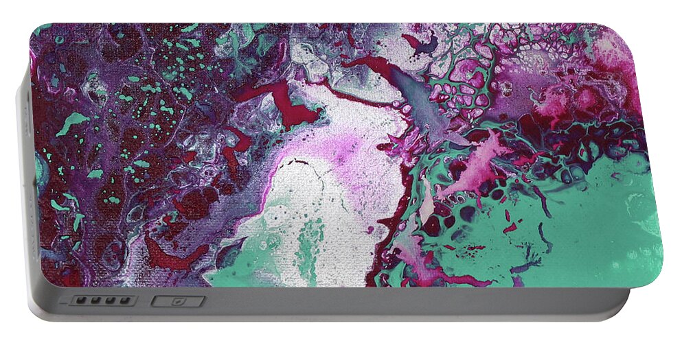  Portable Battery Charger featuring the painting Vaporic by Embrace The Matrix