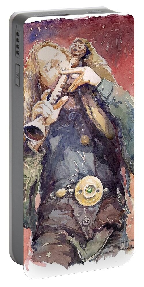 Watercolour Portable Battery Charger featuring the painting Varius Coloribus Nils Inspired by Yuriy Shevchuk