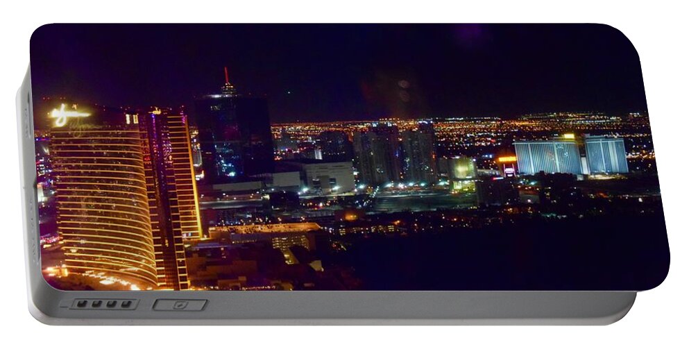 Las Portable Battery Charger featuring the photograph Vegas Skyline by Bnte Creations