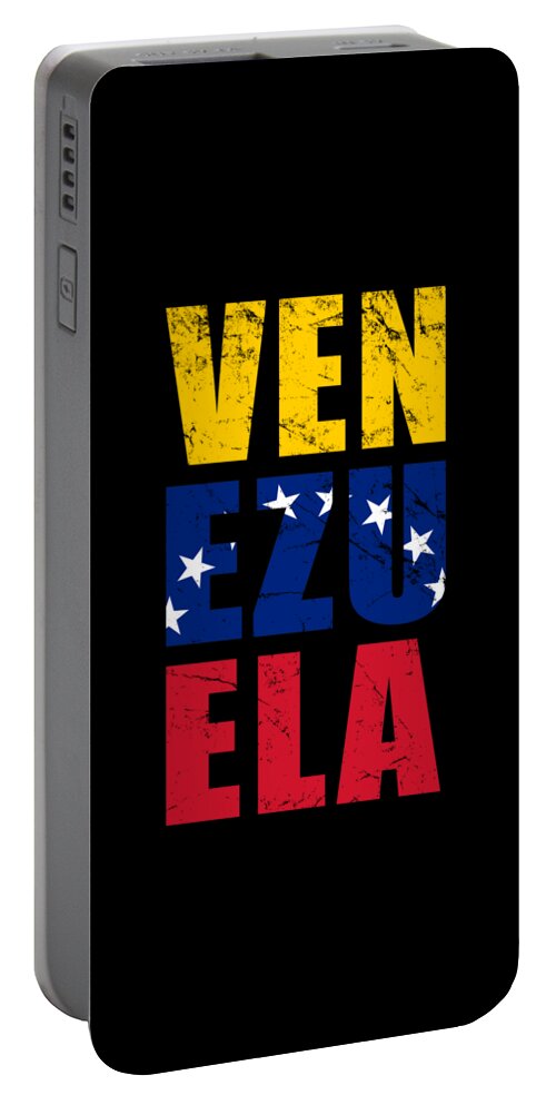 Funny Portable Battery Charger featuring the digital art Venezuela by Flippin Sweet Gear