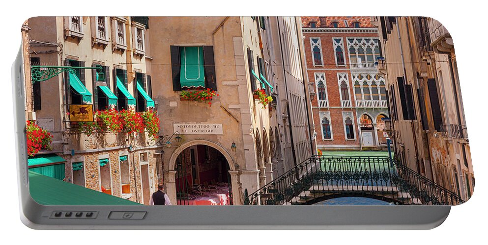 Architectural Portable Battery Charger featuring the photograph Venice Canal - Italy by Brian Jannsen