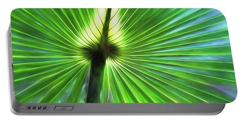 Plant Portable Battery Charger featuring the photograph Verdant Glow by Art Cole