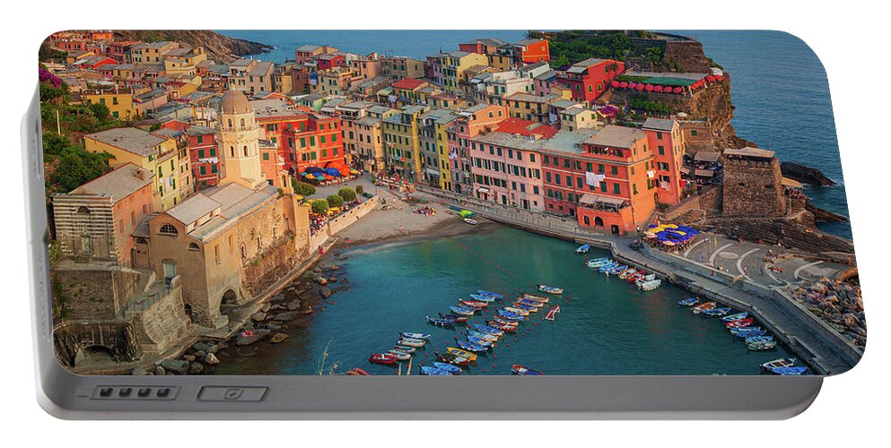 Cinque Terre Portable Battery Charger featuring the photograph Vernazza Pomeriggio by Inge Johnsson