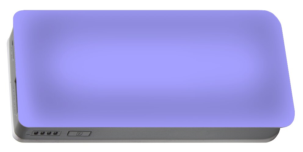 Light Portable Battery Charger featuring the digital art Very Light Peri Blue Gray Purple by Delynn Addams