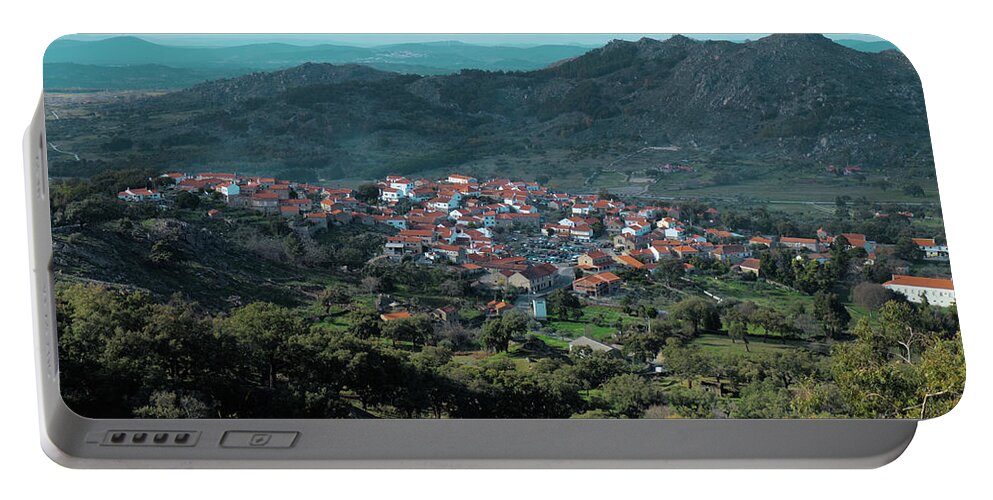Monsanto Portable Battery Charger featuring the photograph View from the castle of Monsanto by Angelo DeVal
