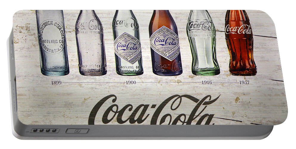 Coke Portable Battery Charger featuring the photograph Vintage Coca Cola 2 by Imagery-at- Work