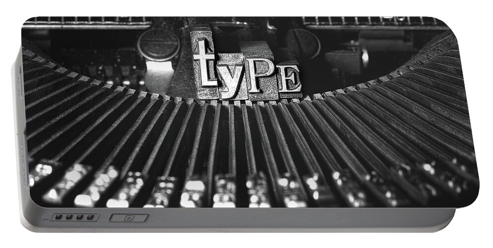 Typewriter Portable Battery Charger featuring the photograph Vintage Type by Tom Mc Nemar