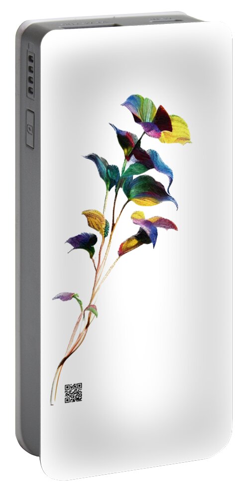 Violets Portable Battery Charger featuring the digital art Violets are Blue by Rafael Salazar