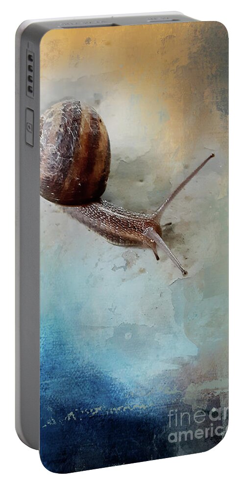 Shell Portable Battery Charger featuring the digital art Visitor 2 by Janie Johnson