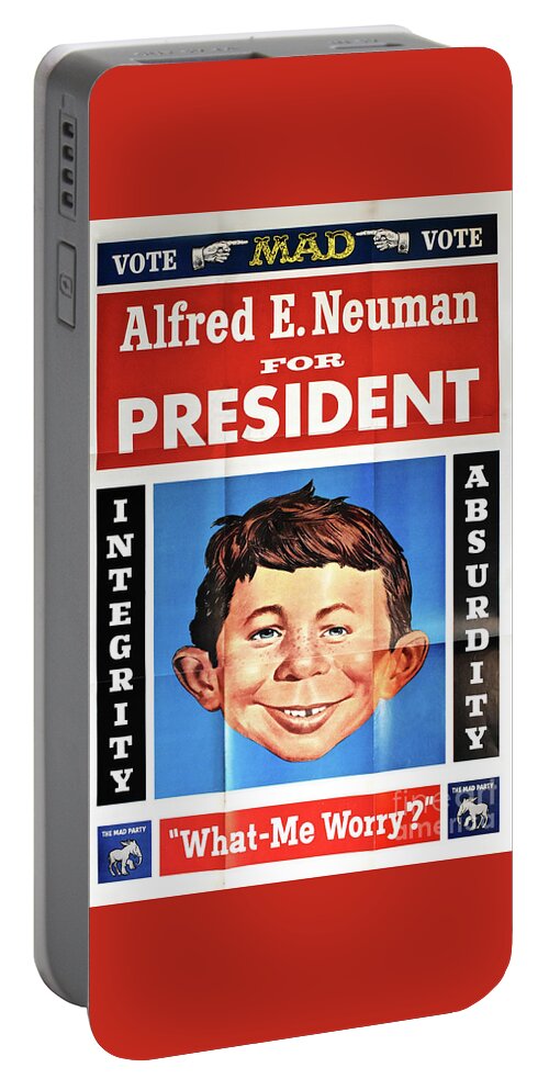 Alfred E Neuman Portable Battery Charger featuring the photograph Vote For Alfred E. Neuman by Ron Long