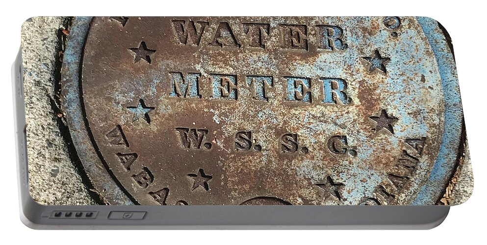 Photograph Portable Battery Charger featuring the photograph Wabash Water by Richard Wetterauer