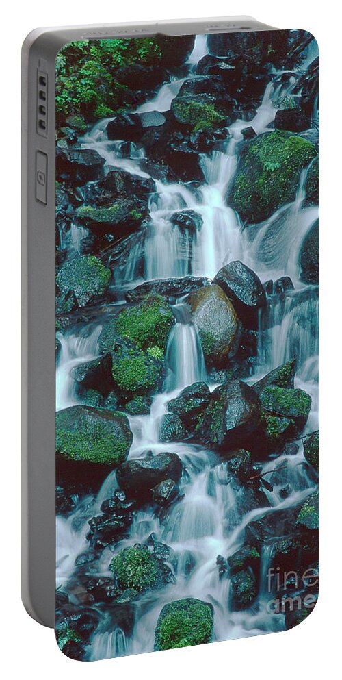 Dave Welling Portable Battery Charger featuring the photograph Wahkeena Falls Columbia River Gorge Nsa Oregon by Dave Welling