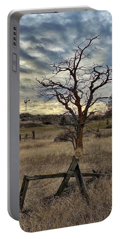 Tree Portable Battery Charger featuring the photograph Waiting for Winter by Jerry Abbott