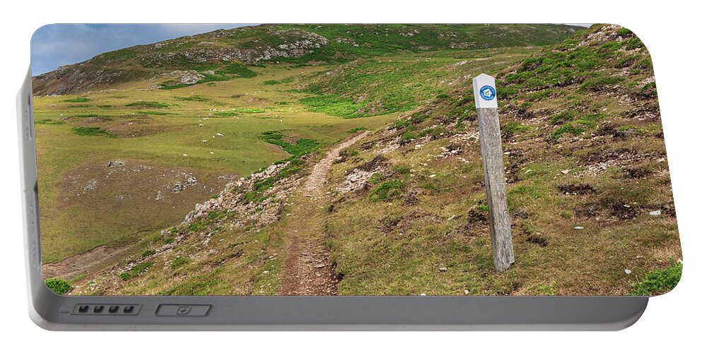 Path Portable Battery Charger featuring the photograph Wales Coast Path by Steev Stamford