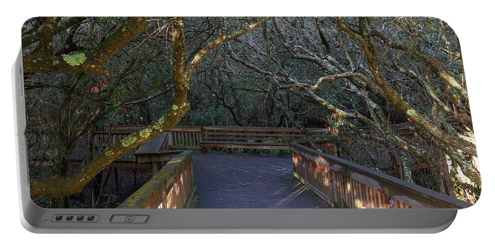 Jekyll Island Portable Battery Charger featuring the photograph Walking The Tangle by Ed Williams