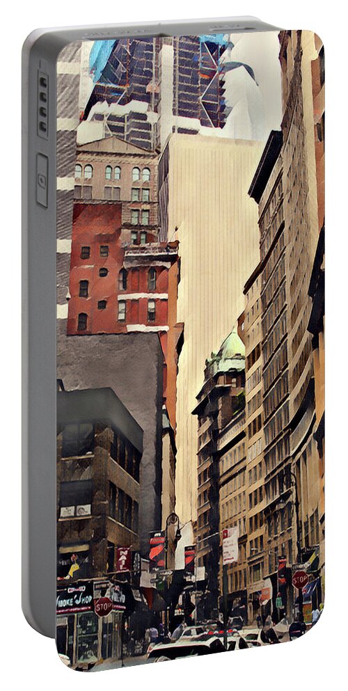 Color Portable Battery Charger featuring the photograph Wall Street Canyon by Eyes Of CC