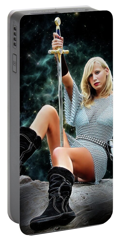 Amazon Portable Battery Charger featuring the photograph Warrior Night by Jon Volden
