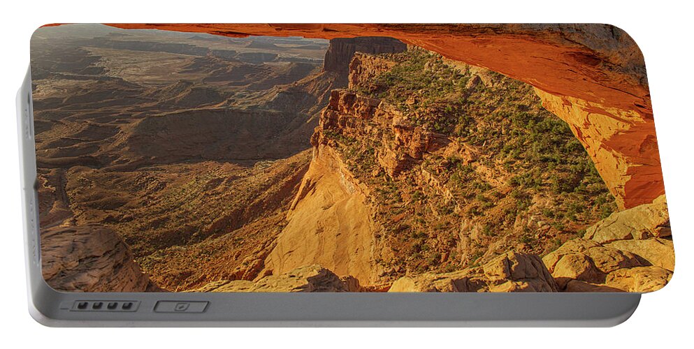 Canyonlands National Park Portable Battery Charger featuring the photograph Washer woman arch by Kunal Mehra