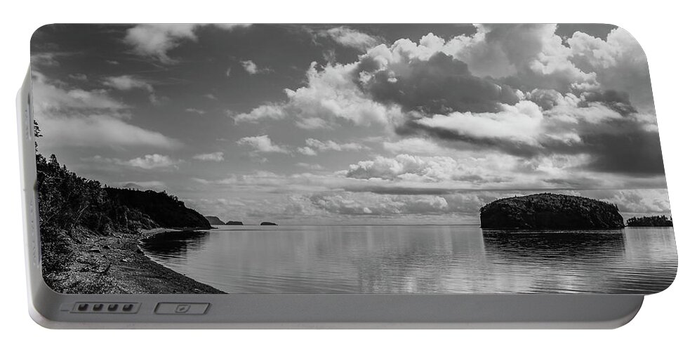Lighthouse Portable Battery Charger featuring the photograph Wassons Bluff Skies by Alan Norsworthy