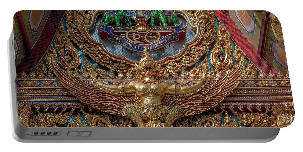 Scenic Portable Battery Charger featuring the photograph Wat Hua Lamphong Phra Ubosot Front Gable DTHB0002 by Gerry Gantt