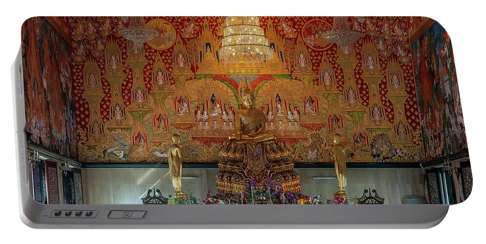 Scenic Portable Battery Charger featuring the photograph Wat Hua Lamphong Phra Ubosot Principal Buddha Image DTHB0940 by Gerry Gantt