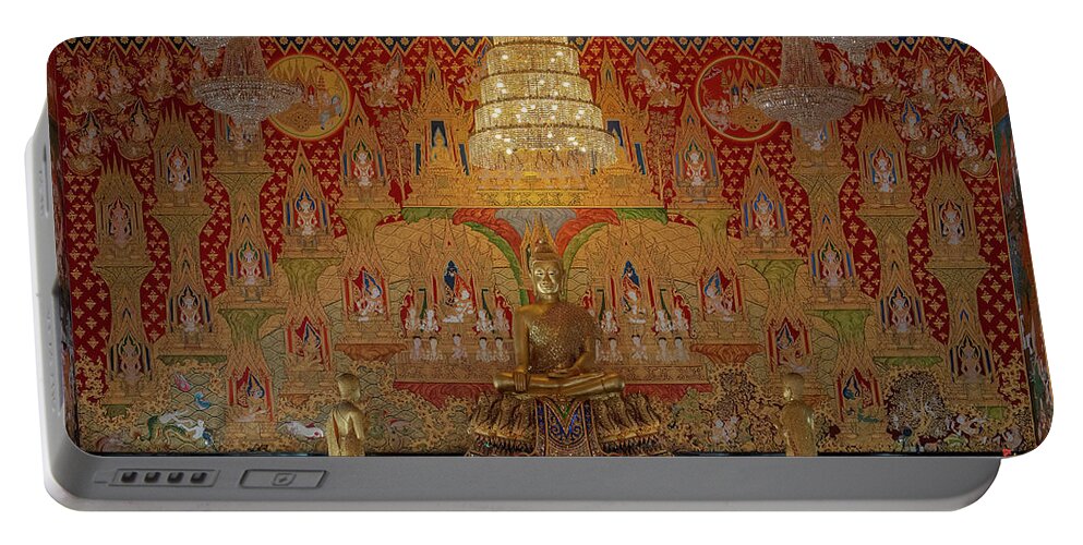 Scenic Portable Battery Charger featuring the photograph Wat Hua Lamphong Phra Ubosot Principal Buddha Image DTHB0940A by Gerry Gantt