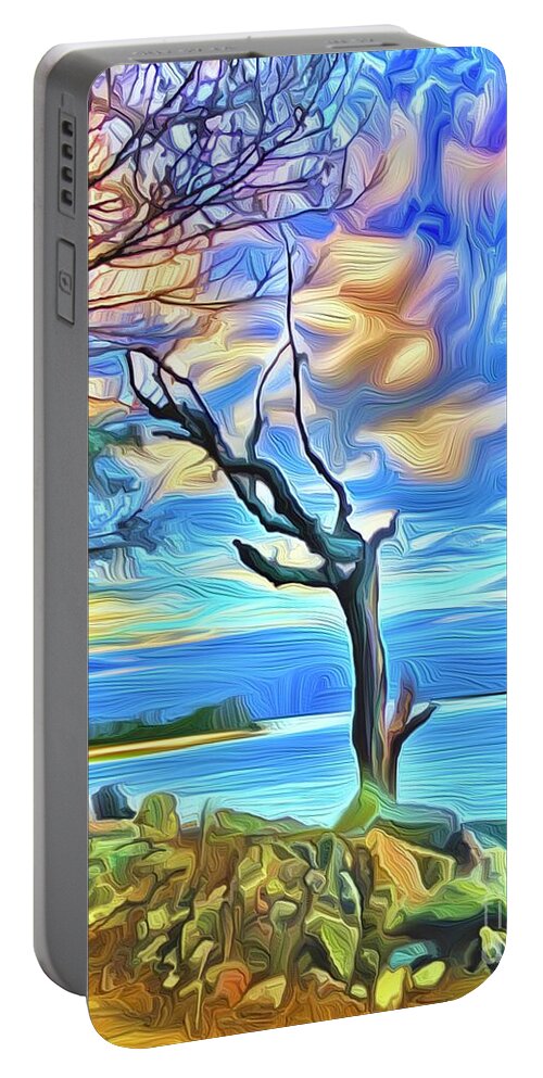  Portable Battery Charger featuring the digital art Watchman by Michael Stothard