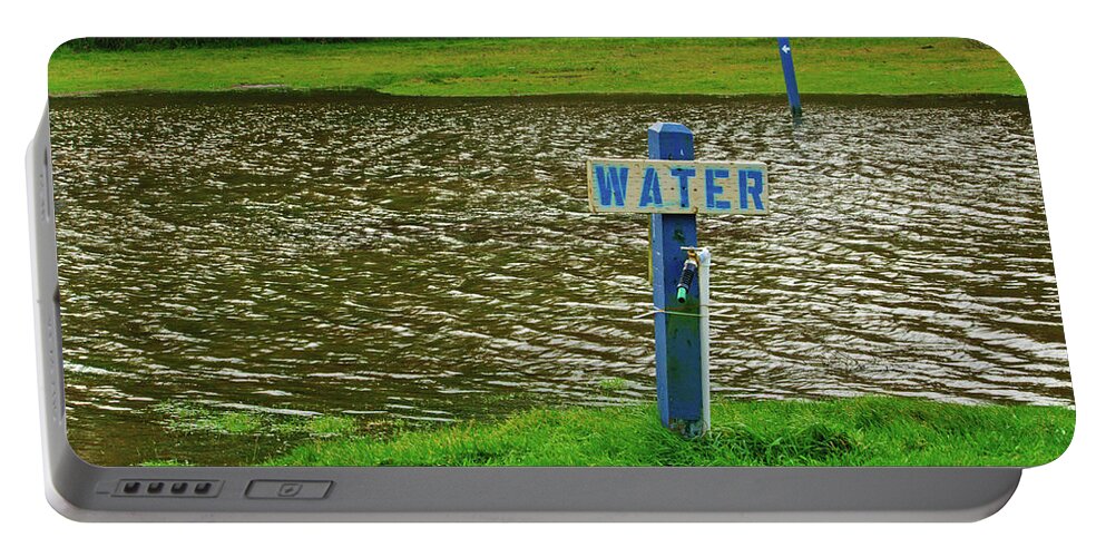 Water Faucet Portable Battery Charger featuring the photograph Water and Rain by Tikvah's Hope