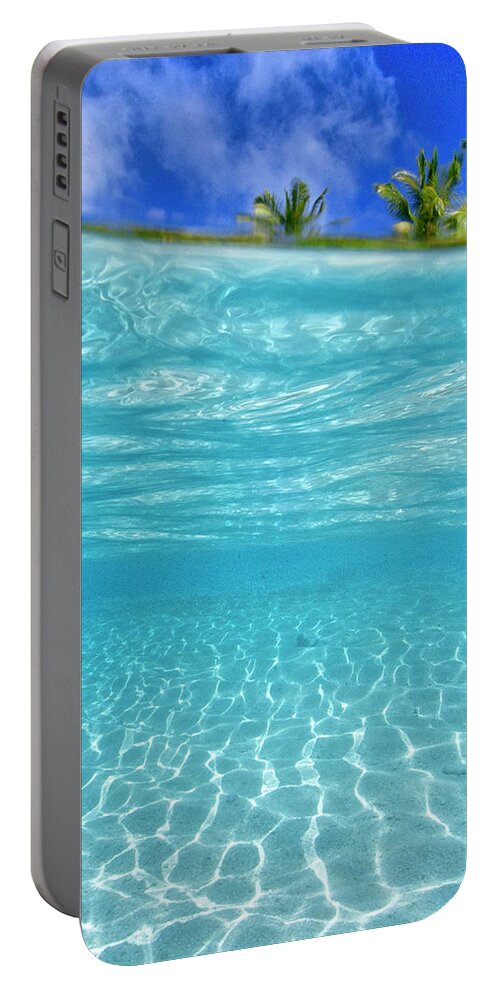 Ocean Portable Battery Charger featuring the photograph Water and sky triptych - 2 of 3 by Artesub