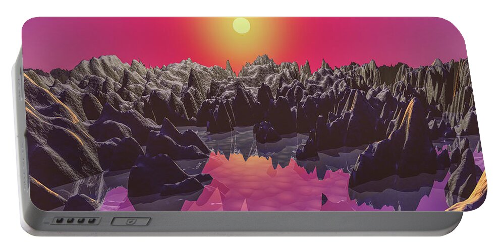 Water Portable Battery Charger featuring the digital art Water On Mars by Phil Perkins