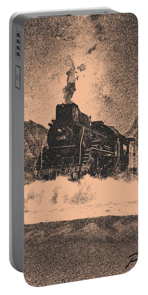 Water Portable Battery Charger featuring the digital art Water Train by Piotr Dulski