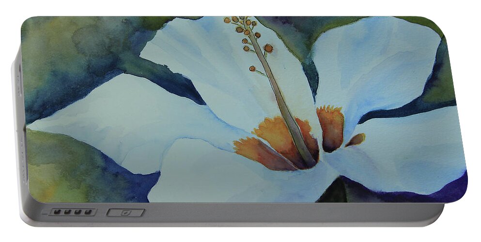 Lily Portable Battery Charger featuring the painting Watercolor Lily by Jeanette French