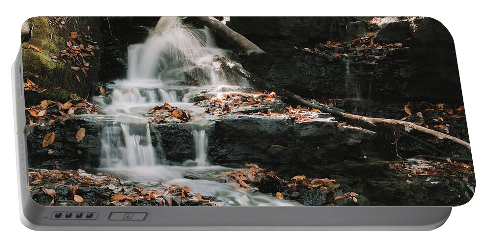 Waterfall Portable Battery Charger featuring the photograph Waterfall - Shohola Falls PA by Amelia Pearn