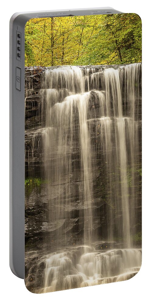 Ricketts Glen Portable Battery Charger featuring the photograph Waterfalls in the fall by Robert Miller