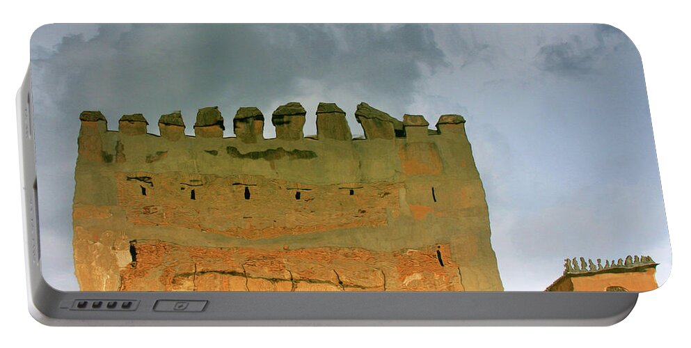 Color Portable Battery Charger featuring the photograph Watery Alhambra by Rick Locke - Out of the Corner of My Eye