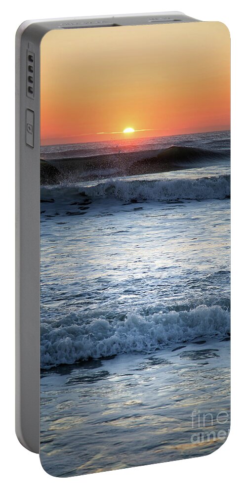 Waves Portable Battery Charger featuring the photograph Wave Cascade by Becqi Sherman