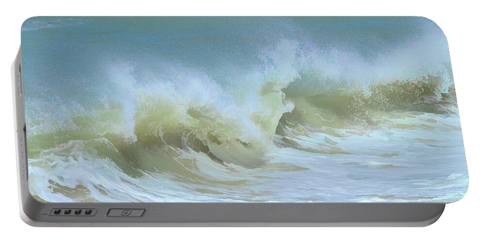 Storm Portable Battery Charger featuring the photograph Waves by Alison Belsan Horton