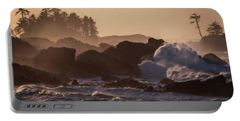 Waves Portable Battery Charger featuring the photograph Wavy Wednesday by Stephen Sloan