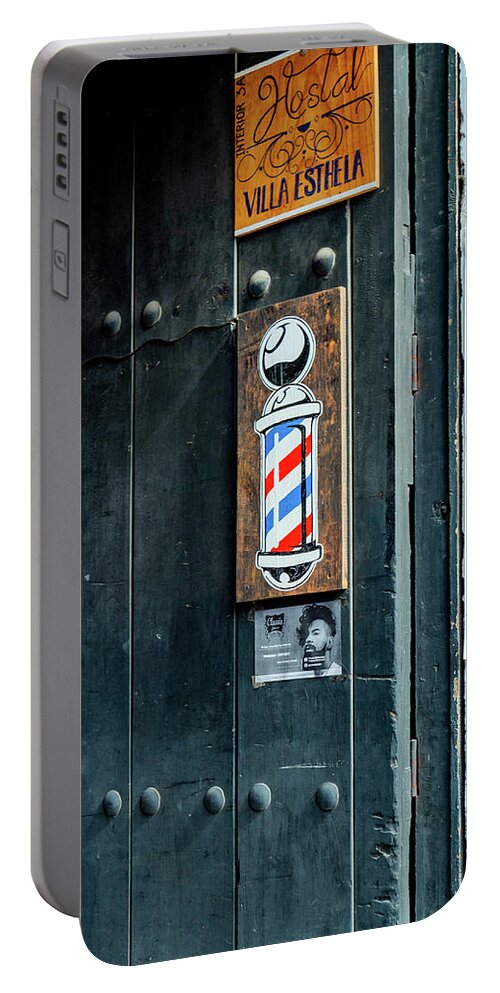 Door Portable Battery Charger featuring the photograph Vintage Sign by Leslie Struxness