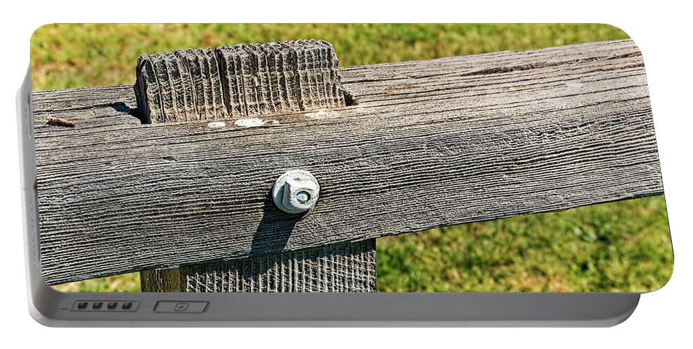 Timber Portable Battery Charger featuring the photograph Weathered Fence by David Desautel