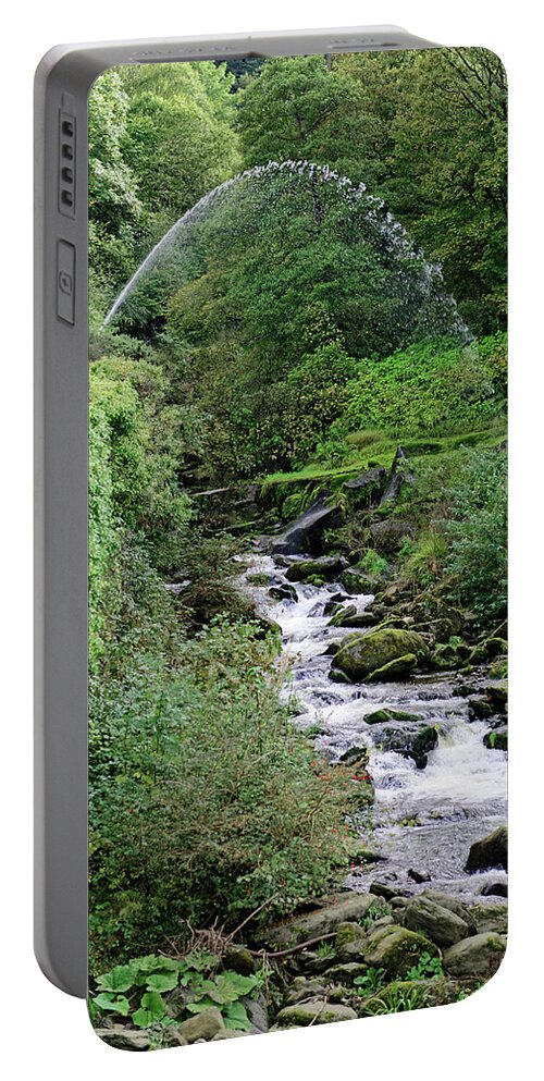 Bright Portable Battery Charger featuring the photograph West Lyn River Cascade, Lynmouth by Rod Johnson