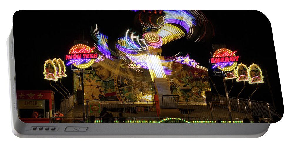 Park Portable Battery Charger featuring the photograph West Texas Fair and Rodeo by Steve Templeton
