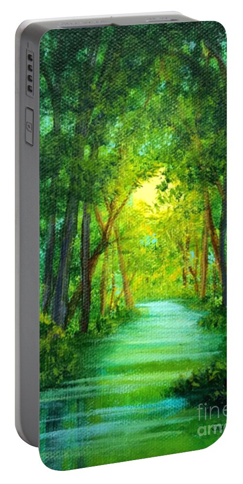 What Portable Battery Charger featuring the painting What Lies Ahead? by Sarah Irland