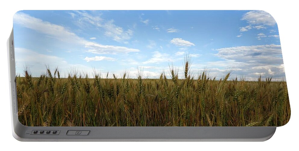Wheat Field Portable Battery Charger featuring the photograph Wheat Field by Amanda R Wright