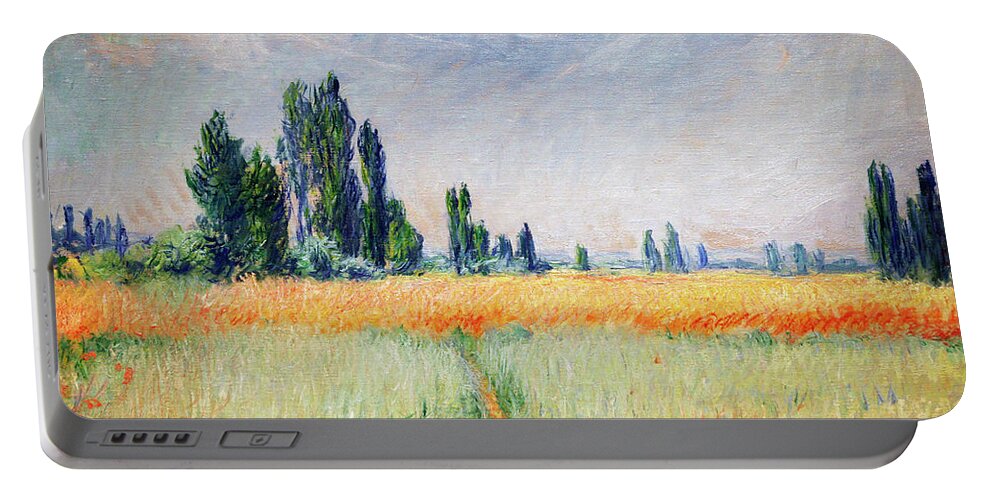 Wheatfield Portable Battery Charger featuring the photograph Wheatfield by Marilyn Hunt